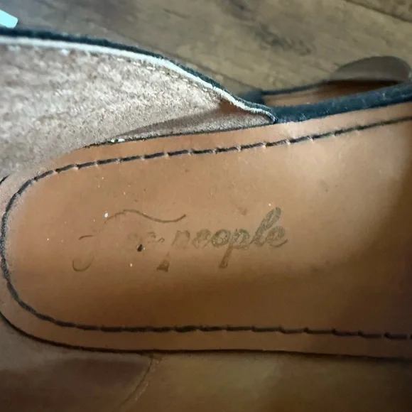 FREE PEOPLE Mont Blanc Sandal Black Leather Slip On Shoes size 8.5 - Picture 7 of 9